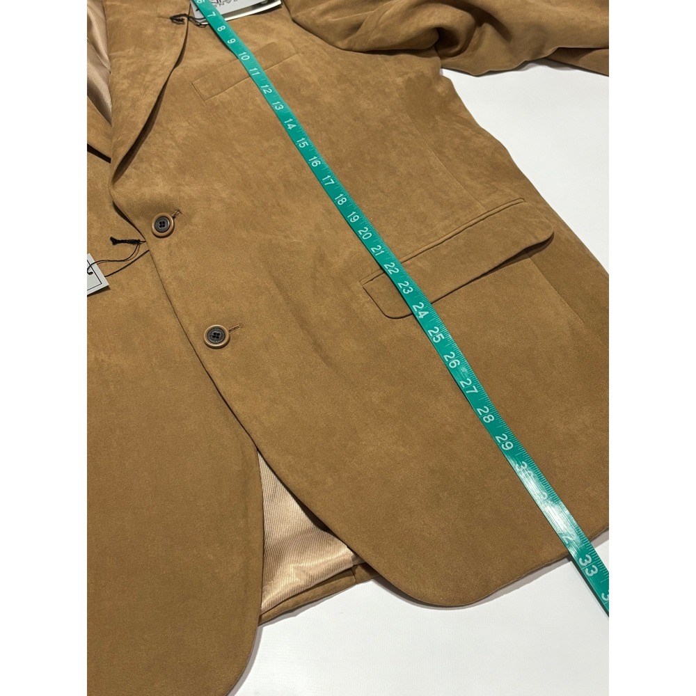 Gianfranco Ruffini Blazer Mens 46R Brown‎ Comfort Stretch Faux Suede Sport Coat - Picture 8 of 9